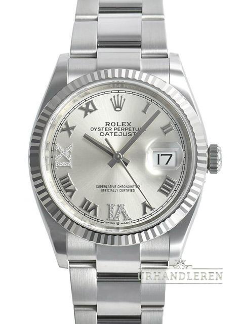 Rolex Datejust 36, Silver, Romersk, DIA, Oyster