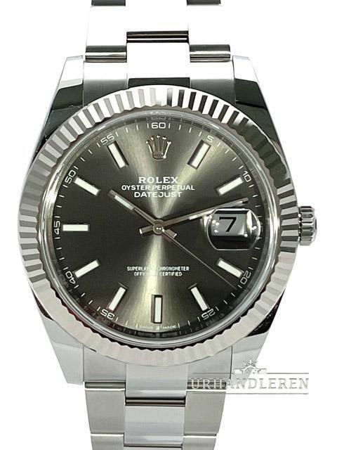 datejust 41 rhodium oyster
