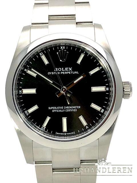 Rolex Oyster Perpetual 34, Sort, Oyster