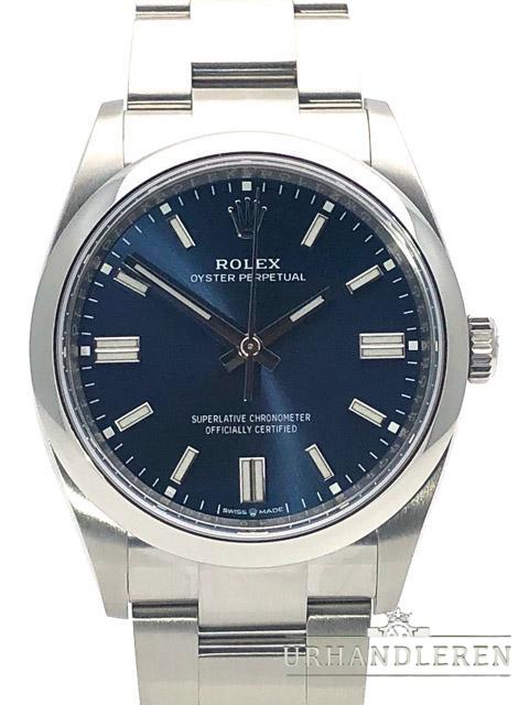 Rolex Oyster Perpetual 36, Blå, Index, Oyster