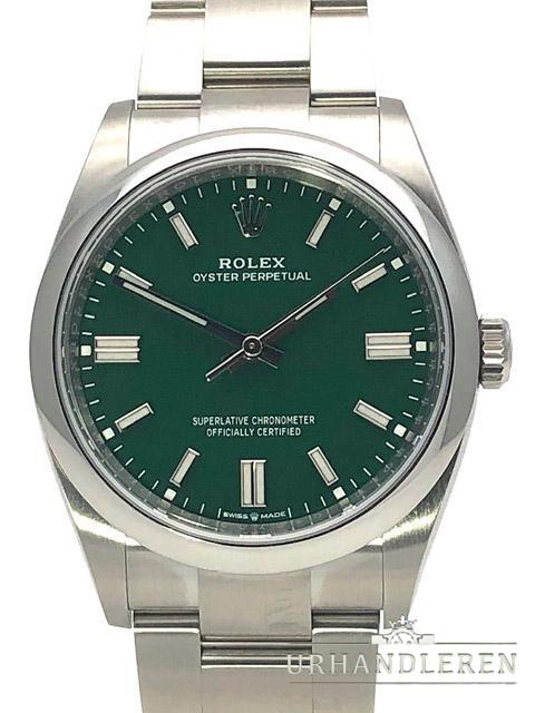 Rolex Oyster Perpetual 36, Grøn, Index, Oyster