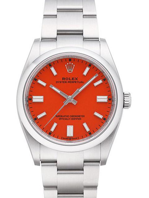 Rolex Oyster Perpetual, Coral Red, 36 mm