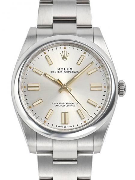 Rolex Oyster Perpetual, Silver, 41 mm