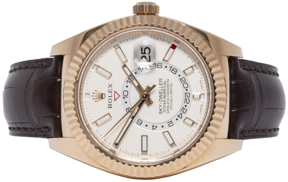 Rolex Sky Dweller, 42, Hvid, 18 kt. Everose