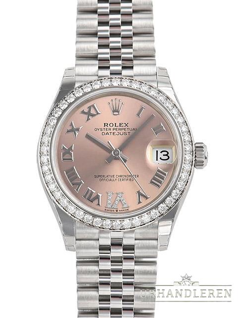 Rolex Datejust 31, Pink, Romersk, Diamond, Jubilee