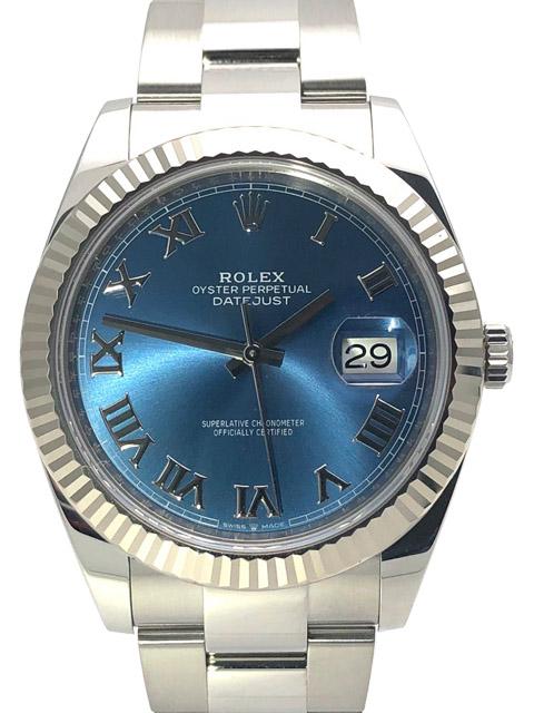 Rolex Datejust 41, Blå, Romersk, Oyster