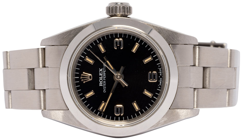 Rolex Oyster Perpetual, 24, Sort, Stål, Oyster