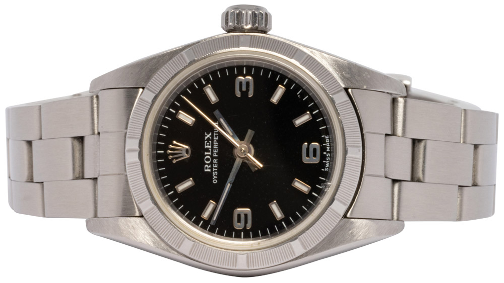Rolex Oyster Perpetual 26, Sort, Stål, Oyster