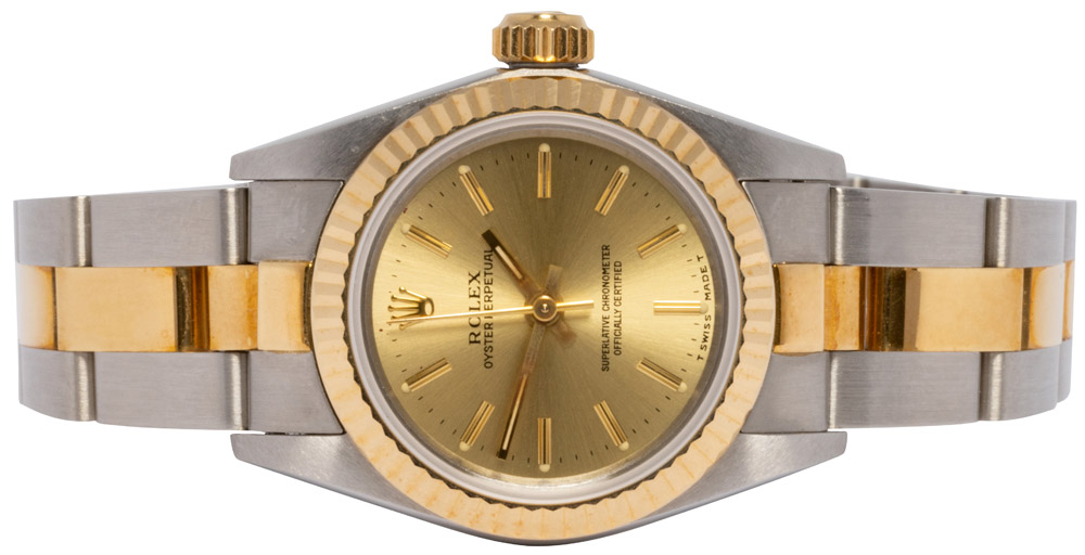 Rolex Oyster Perpetual Lady 26, Champagne, Guld/Stål, Oyster