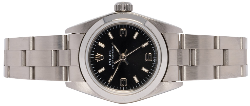 Rolex Oyster Perpetual 26, Sort, Stål, Oyster