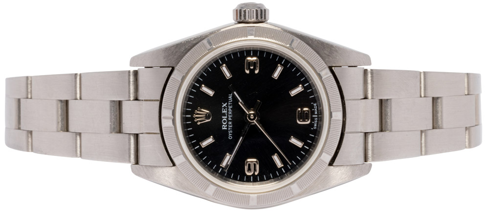 Rolex Oyster Perpetual 26, Sort, Stål, Oyster