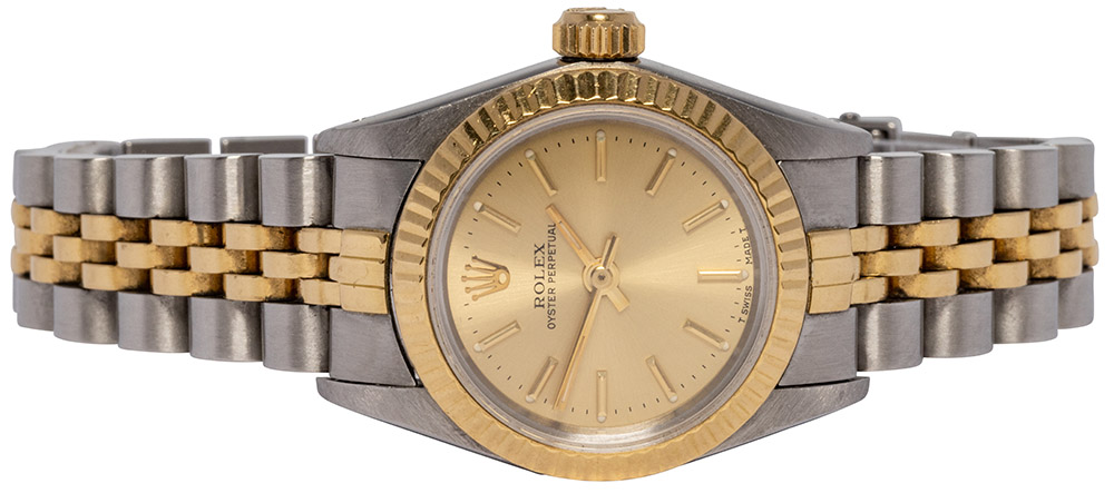 Rolex Oyster Perpetual 26, Champagne, Guld/Stål, Jubilee