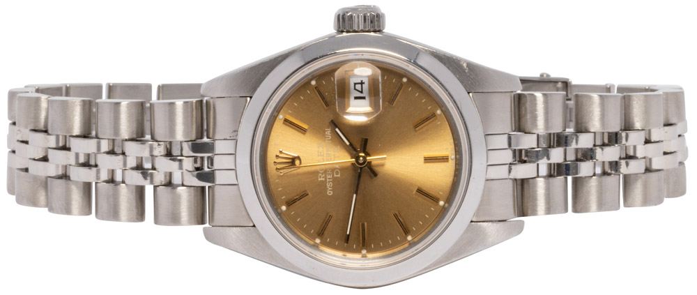 Rolex Oyster Perpetual Date 26, Champagne, Stål, Jubilee