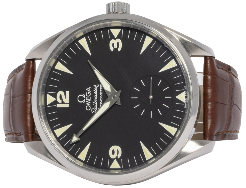 Omega Railmaster 49, Sort, Stål, Læder