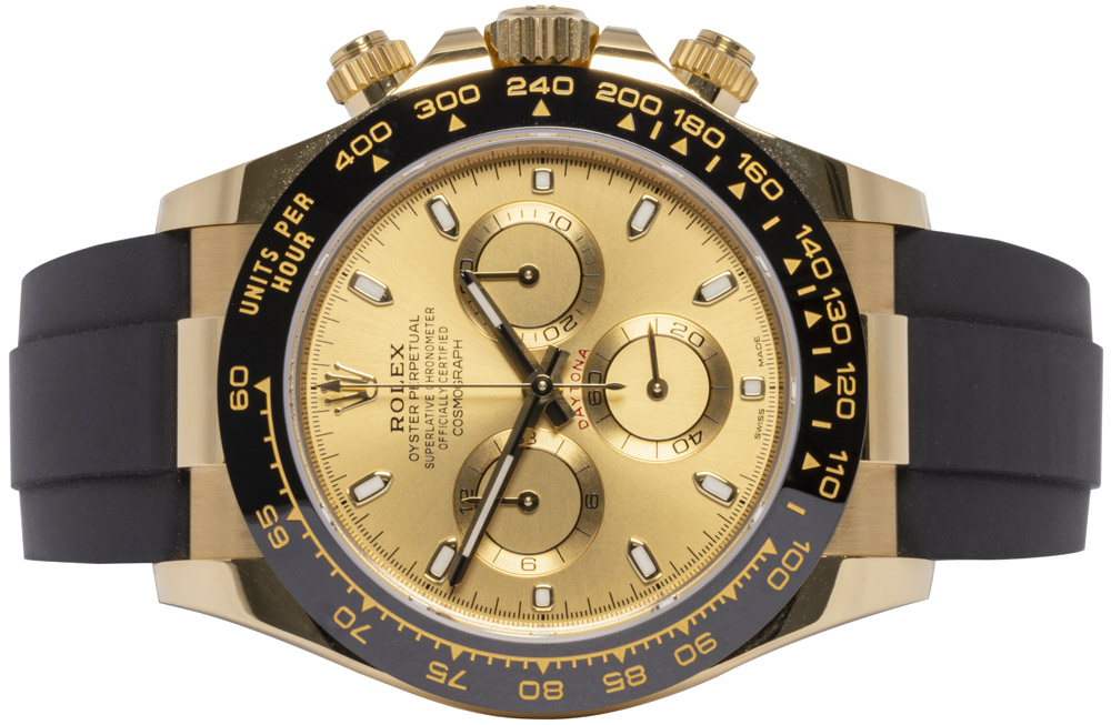 Rolex Daytona 40, Champagne, Guld, Oysterflex