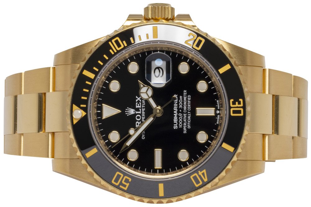 Rolex Submariner 41, Sort, Guld, Oyster