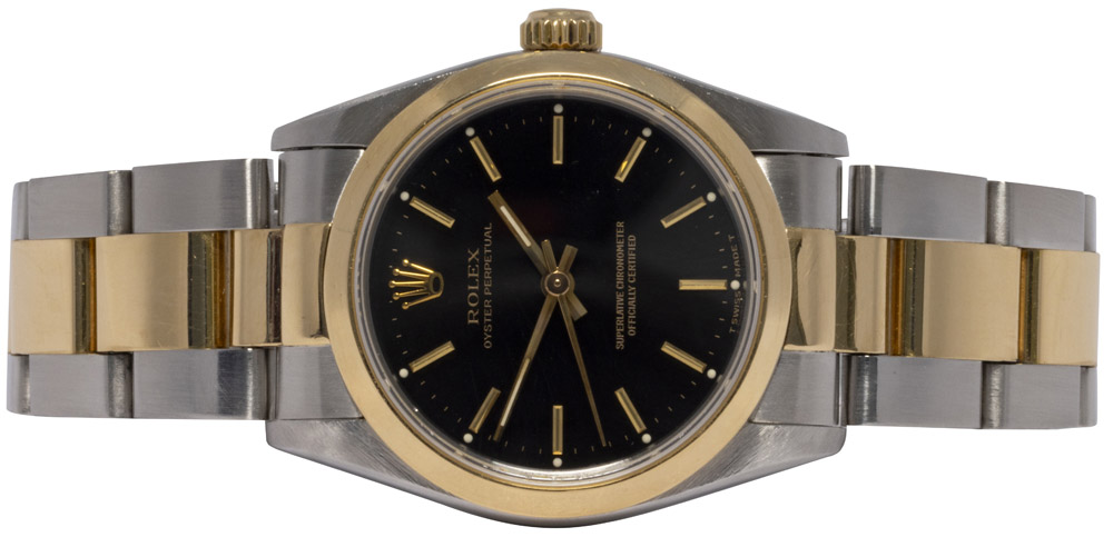 Rolex Oyster Perpetual 31, Sort, Guld / Stål, Oyster