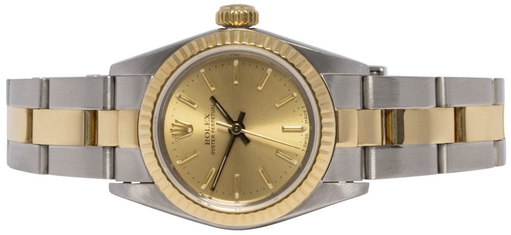 Rolex Oyster Perpetual 26, Champagne, Guld / Stål, Oyster