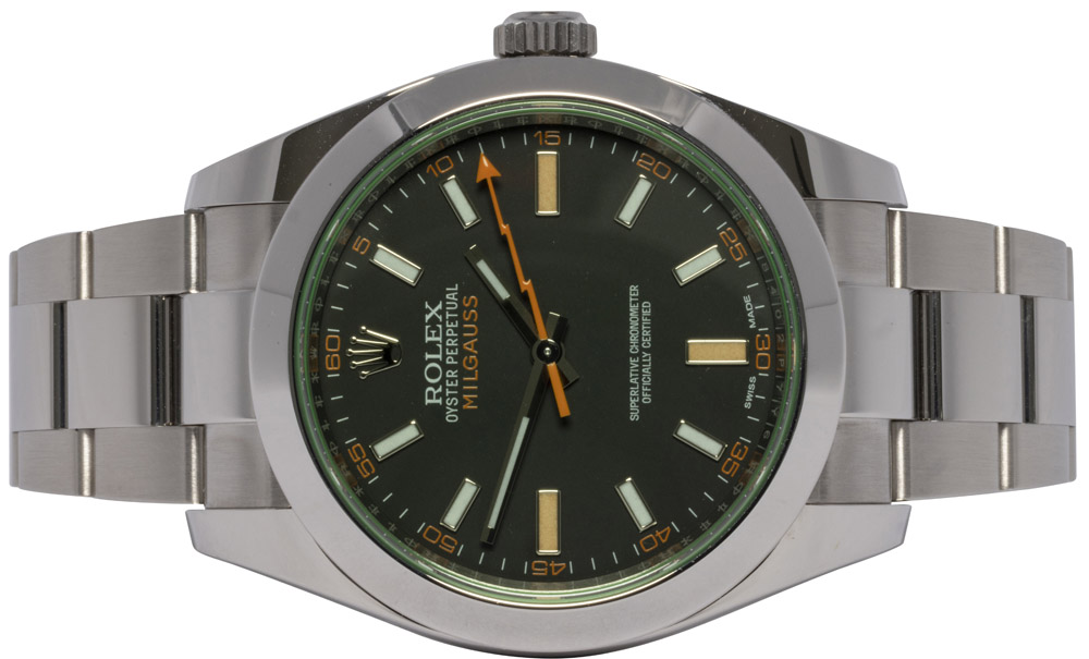 Rolex Milgauss 40, Sort, Stål, Oyster