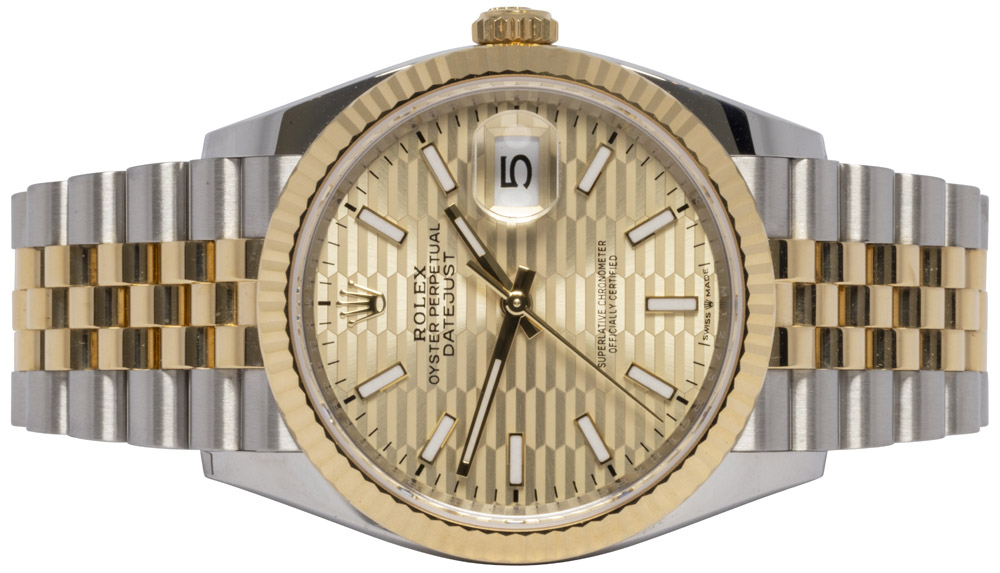 Rolex Datejust 36, Guld Motif, Guld, Stål, Jubilee