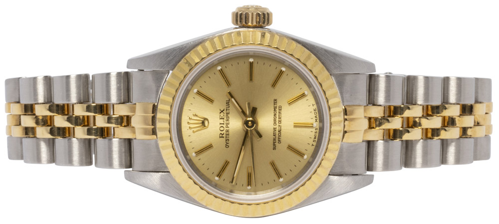 Rolex Oyster Perpetual 26, Champagne, Guld/Stål, Jubilee