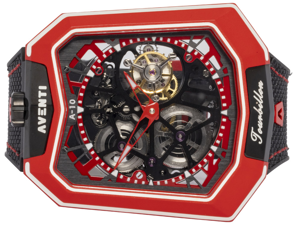 Aventi A-10 Rosso Red 48.5 x 55.5, Tourbillon, Titanium