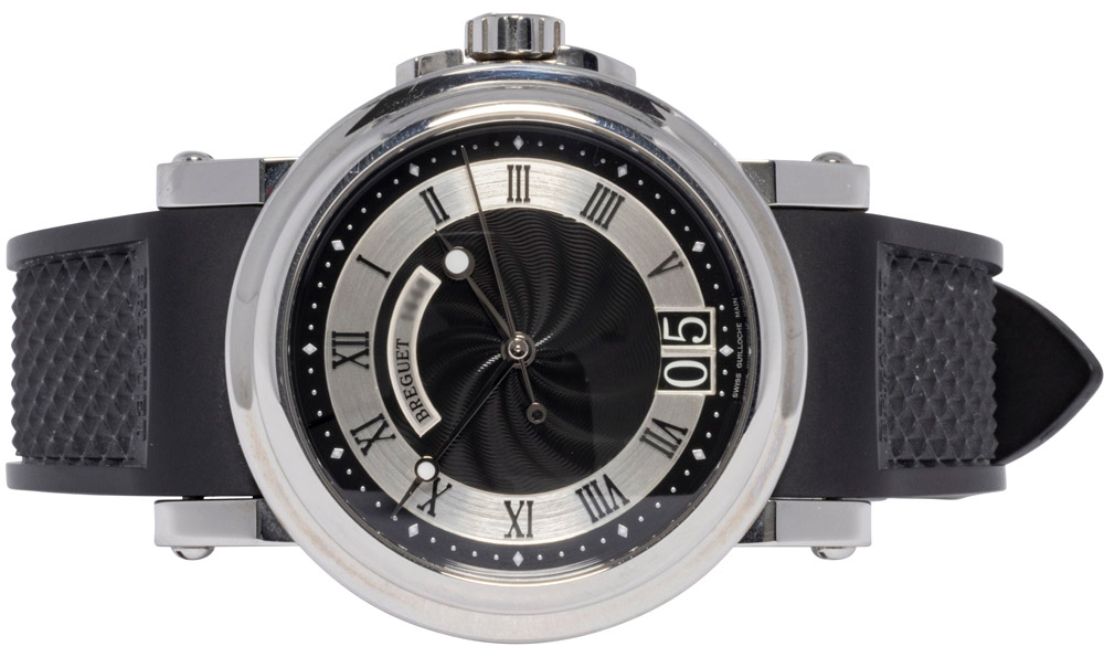 Breguet Marine 39, Sort, Stål, Gummi