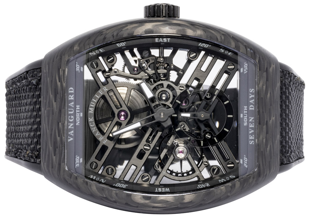Franck Muller Vanguard Damascus Seven Days 41x50, Skeleton, Carbon