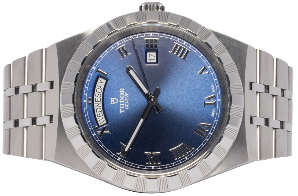Tudor Royal Date 41, Blå, Stål