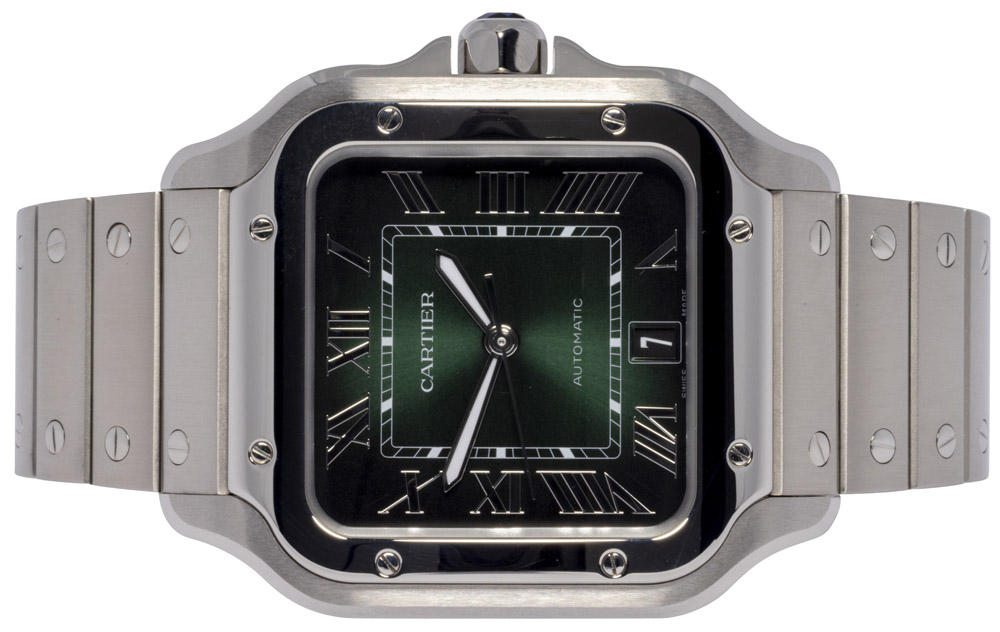 Cartier Santos Large, Grøn, Stål