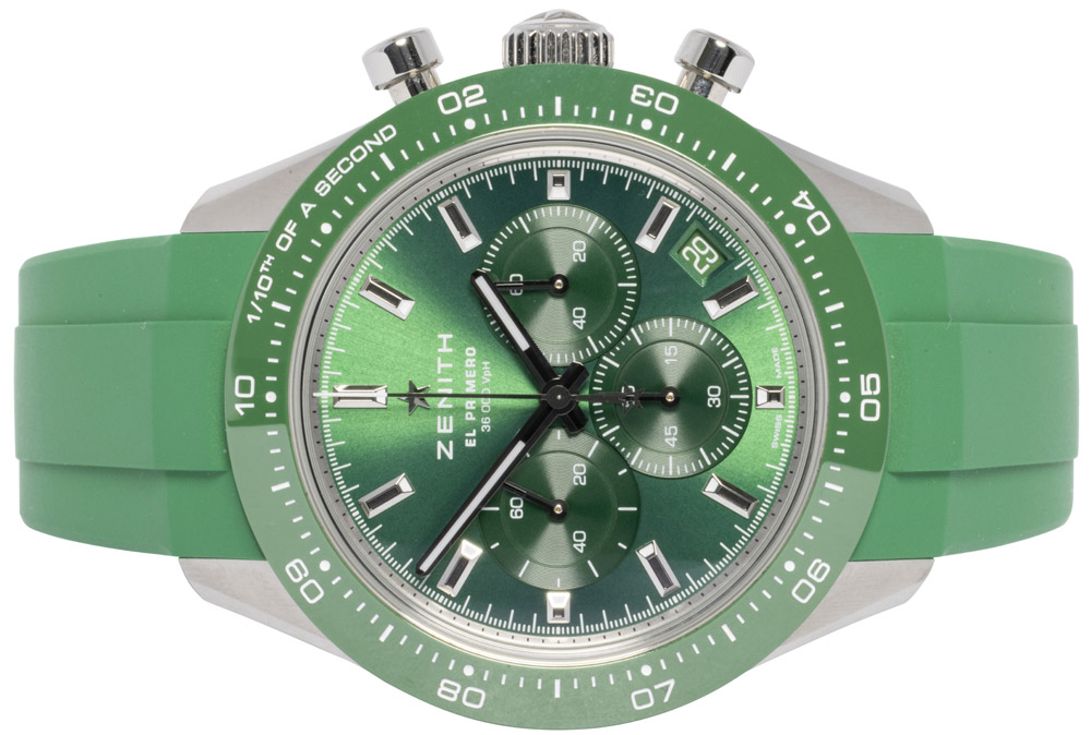 Zenith Chronomaster Sport Yoshida Special Edition 41, Grøn, Stål, Gummi
