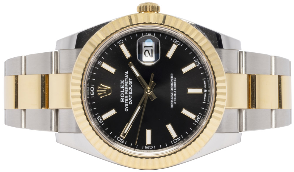 Rolex Datejust 41, Sort, Guld/Stål, Oyster