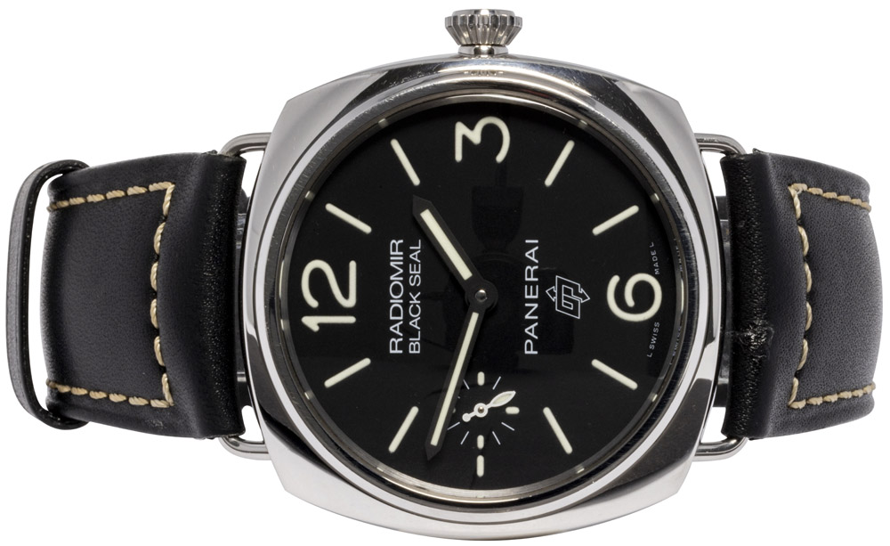 Panerai Radiomir Black Seal 45, Sort, Stål, Læder