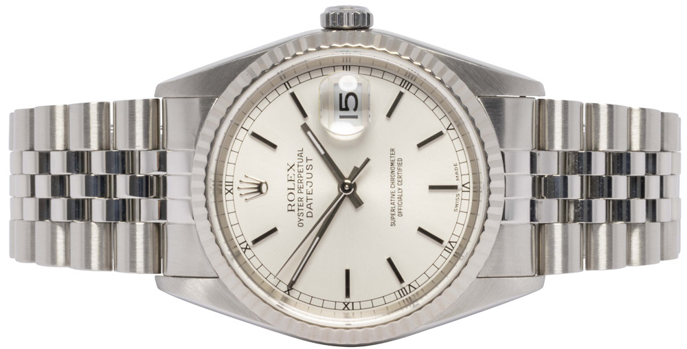 Rolex Datejust 36, Sølv, Stål, Jubilee