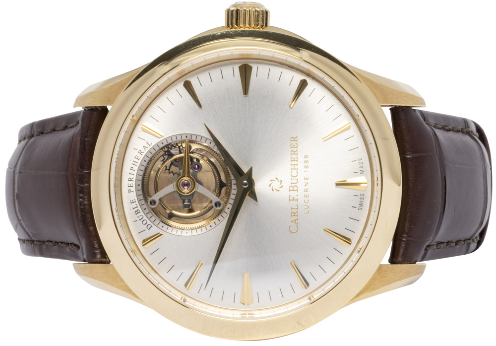 Carl. F. Bucherer Manero Tourbillon Double Peripheral 43.1, Sølv, Guld, Læder