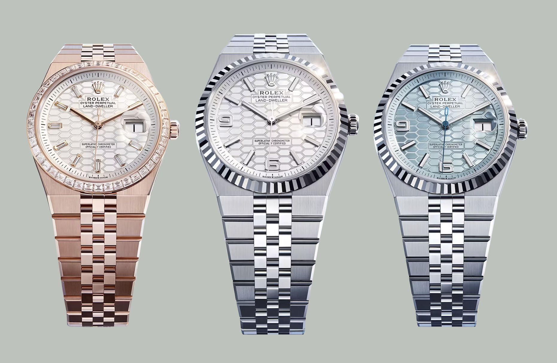 Rolex Land-Dweller Land Dweller platin stål Everrose guld