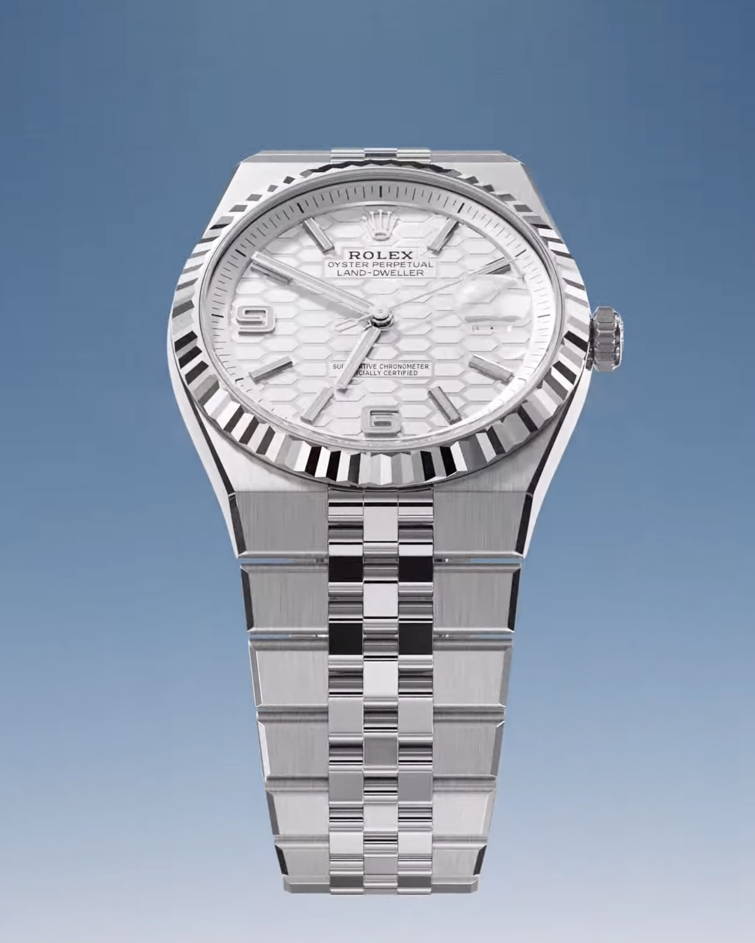 Rolex land-dweller stål honeycomb