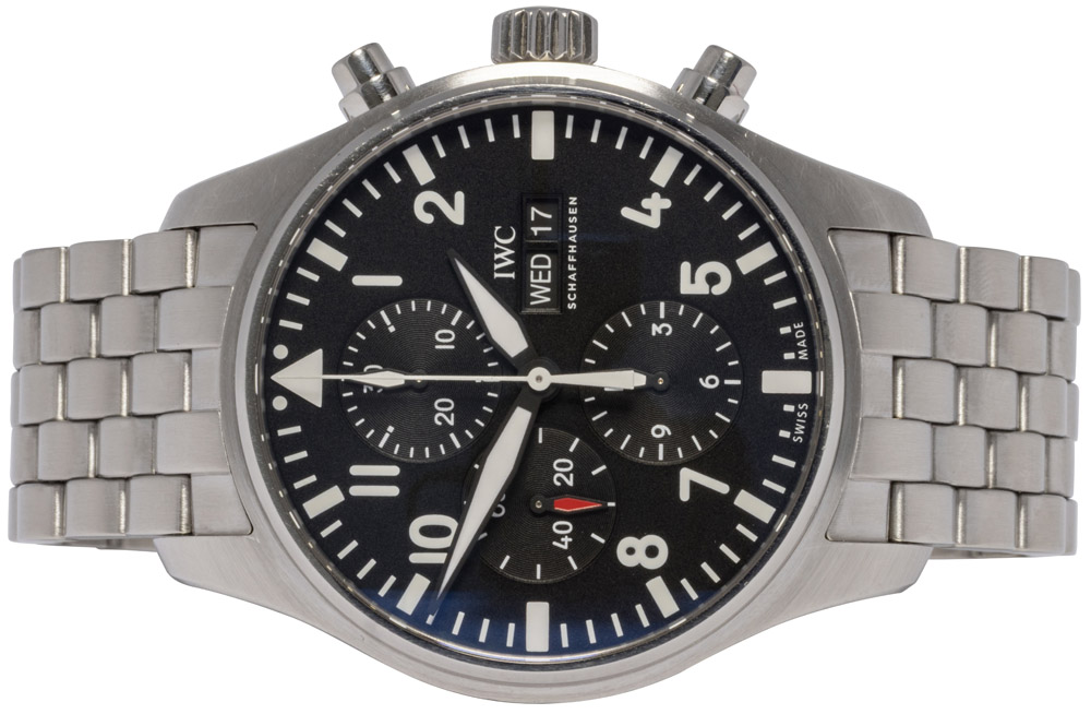 IWC Pilot's Watch Chronograph 43, Sort, Stål