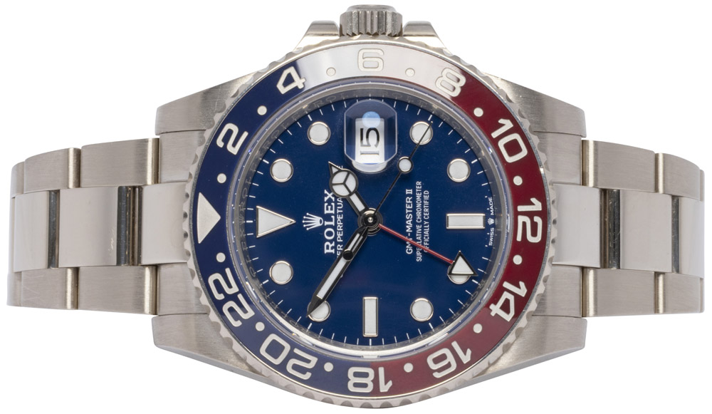 Rolex GMT-Master ll 40, Pepsi, Blå, Hvidguld