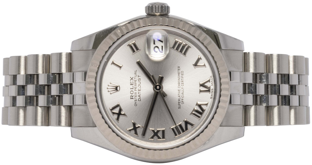 Rolex Datejust 31, Sølv, Romer, Stål, Jubilee