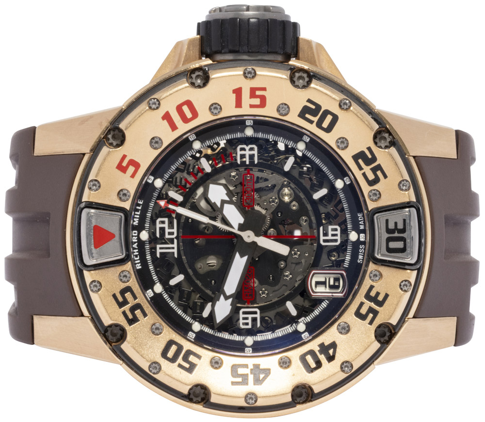 Richard Mille RM 028, 47, Roseguld, Gummi,