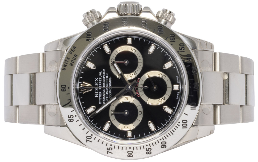 Rolex Daytona 40, Sort, Stål, Oyster