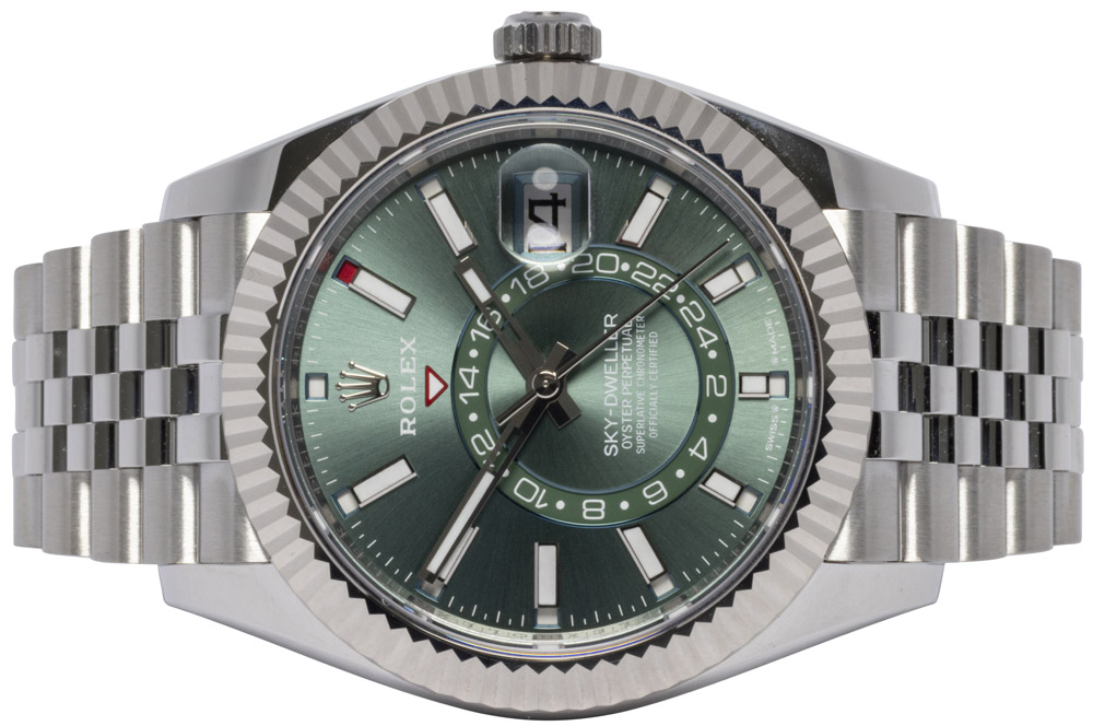 Rolex Sky-Dweller 42, Grøn, Jubilee, Stål