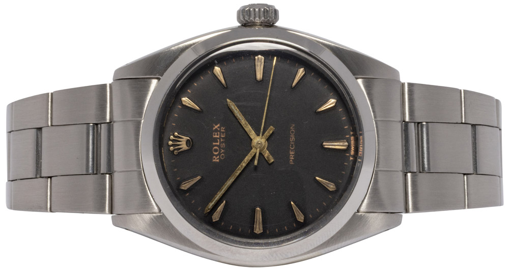 Rolex Oyster Precision 34, Sort, Stål, Oyster