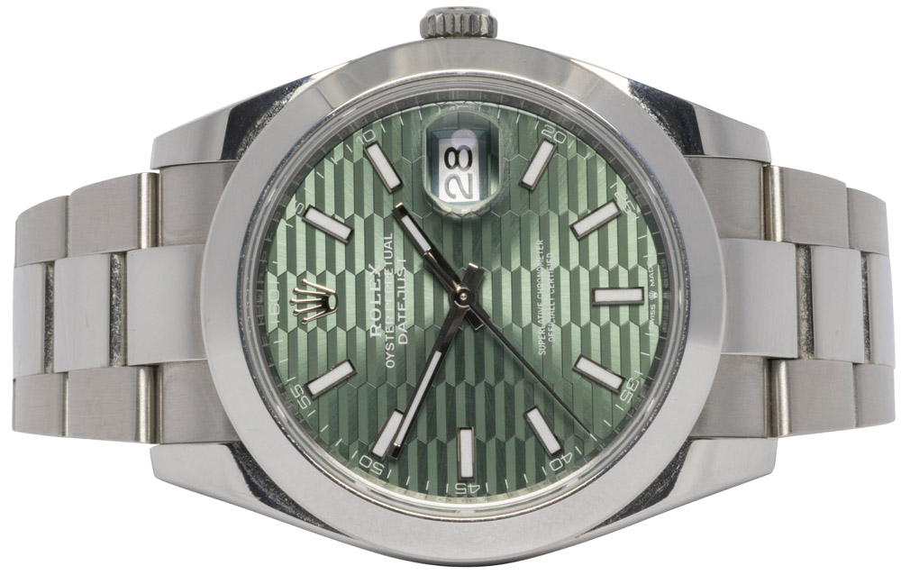 Rolex Datejust 41, Mint Motif, Stål, Oyster