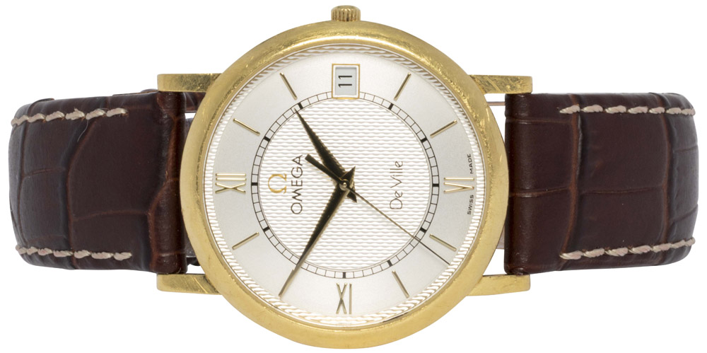 Omega De Ville Prestige 32.5, Sølv, Guld, Læder