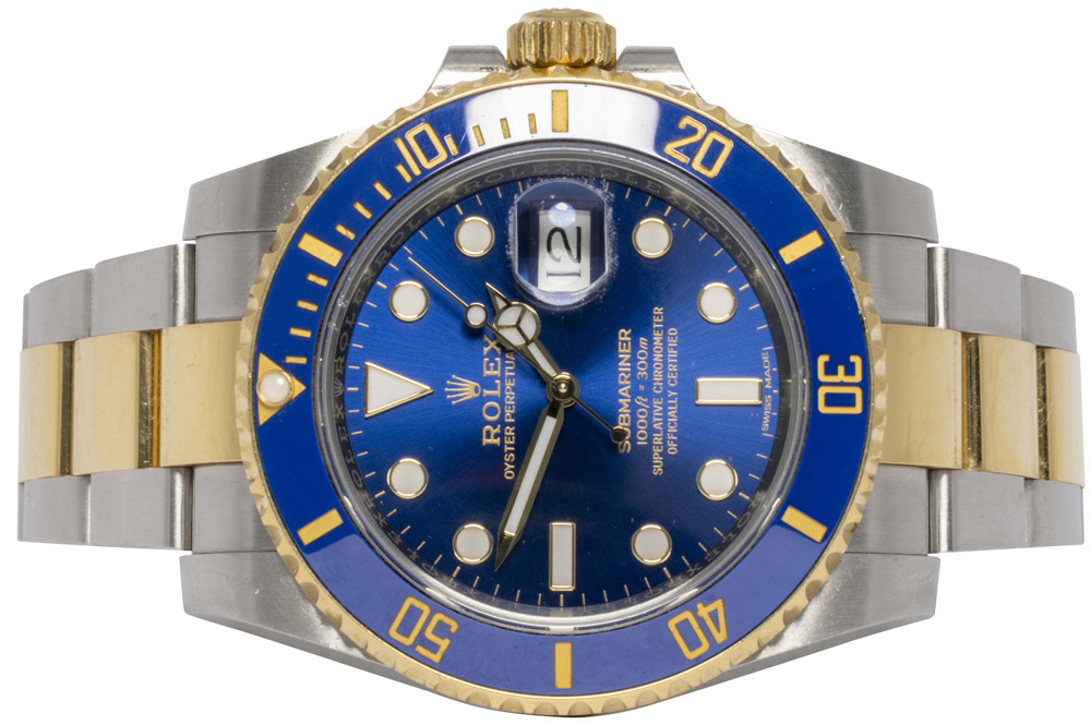 Rolex Submariner Date 40, Blå, Guld/Stål, Oyster
