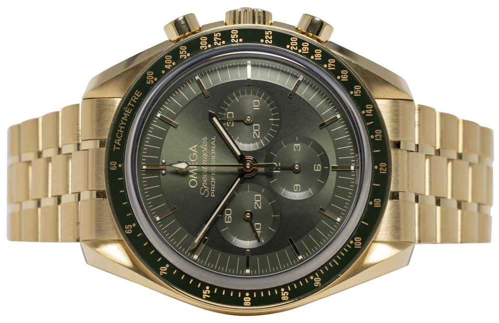 Omega Speedmaster Professional Moonwatch 42, Grøn, Guld