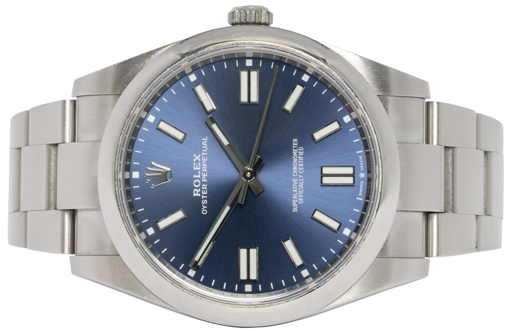 Rolex Oyster Perpetual 41, Blå, Stål, Oyster