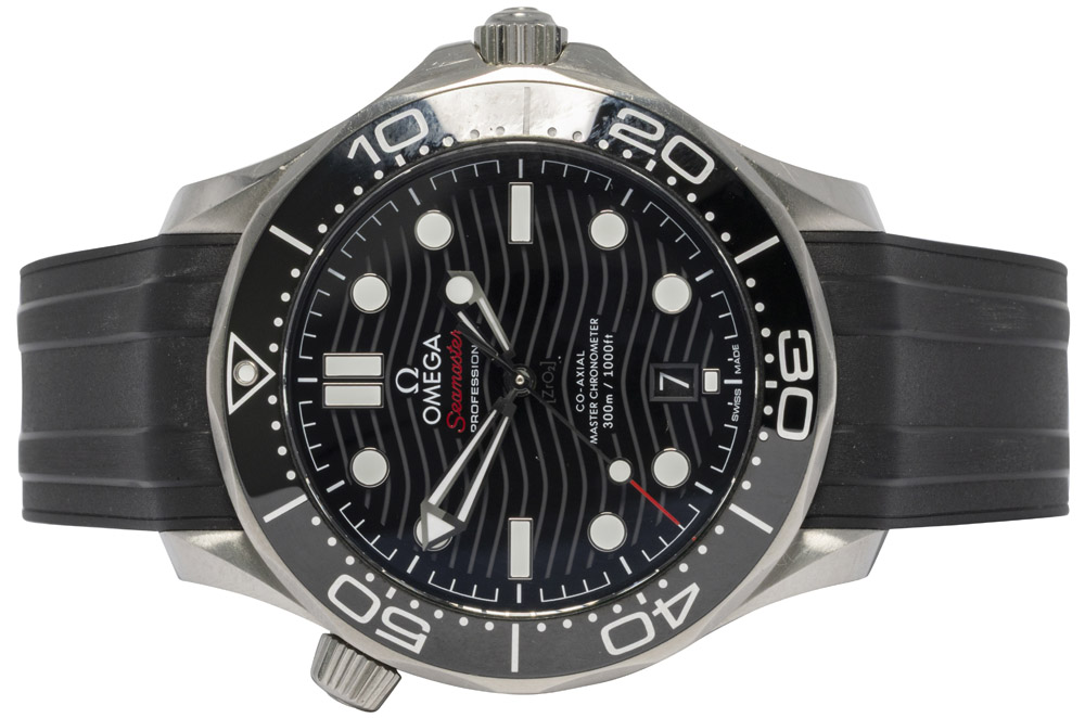 Omega Seamaster Diver 300 42, Sort, Stål, Gummi
